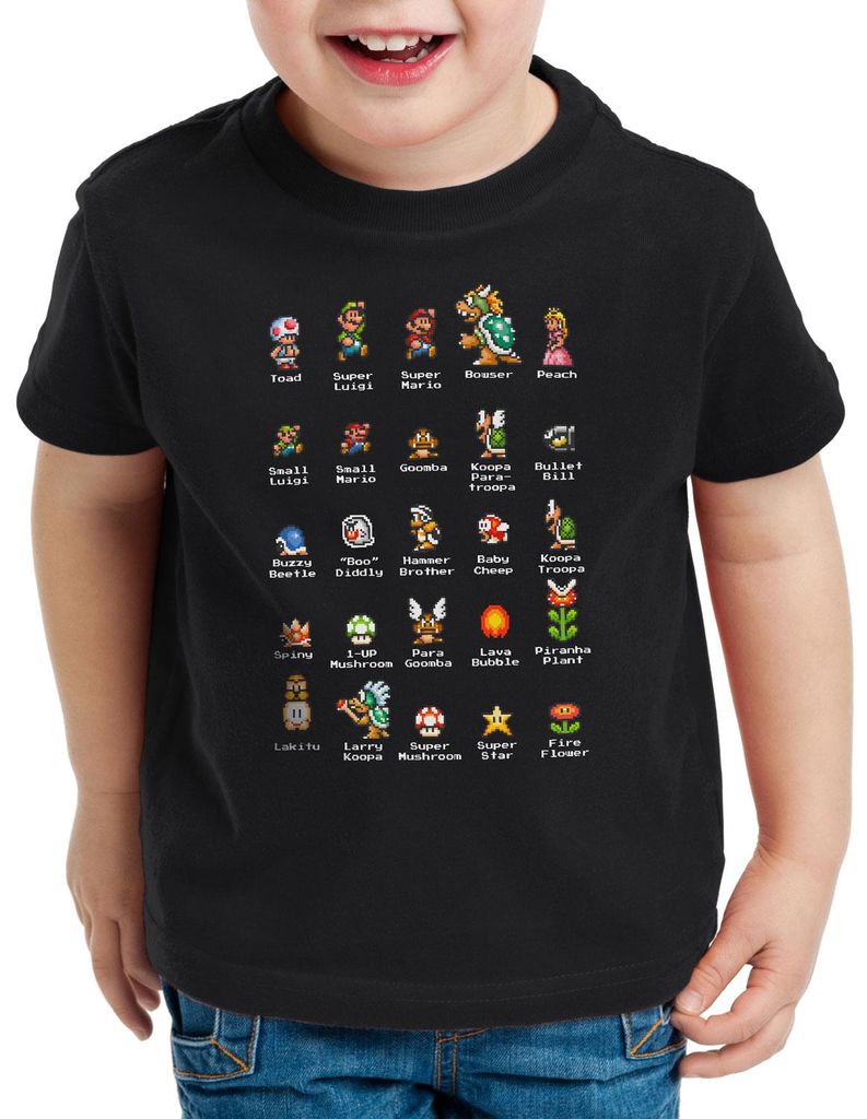 A.N.T. Mario Stars Kinder T-Shirt snes gamer Produktbild 