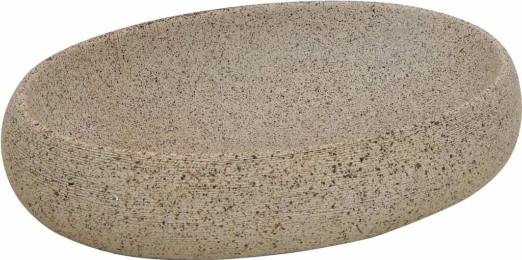 vidaXL Aufsatzwaschbecken Sandfarben Oval 59x40x15 cm Keramik