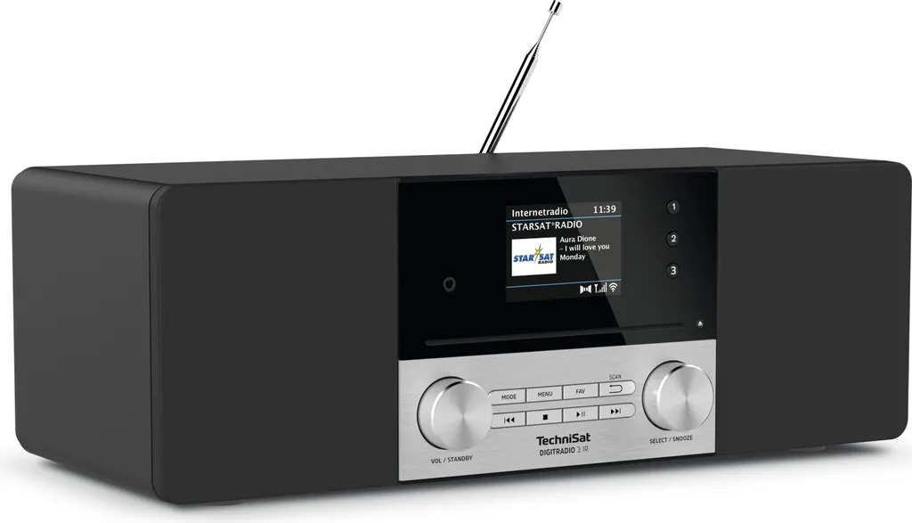 TechniSat DIGITRADIO 3 IR SW/SI Radio Internet DAB+ CD 20W Bluetooth Noir