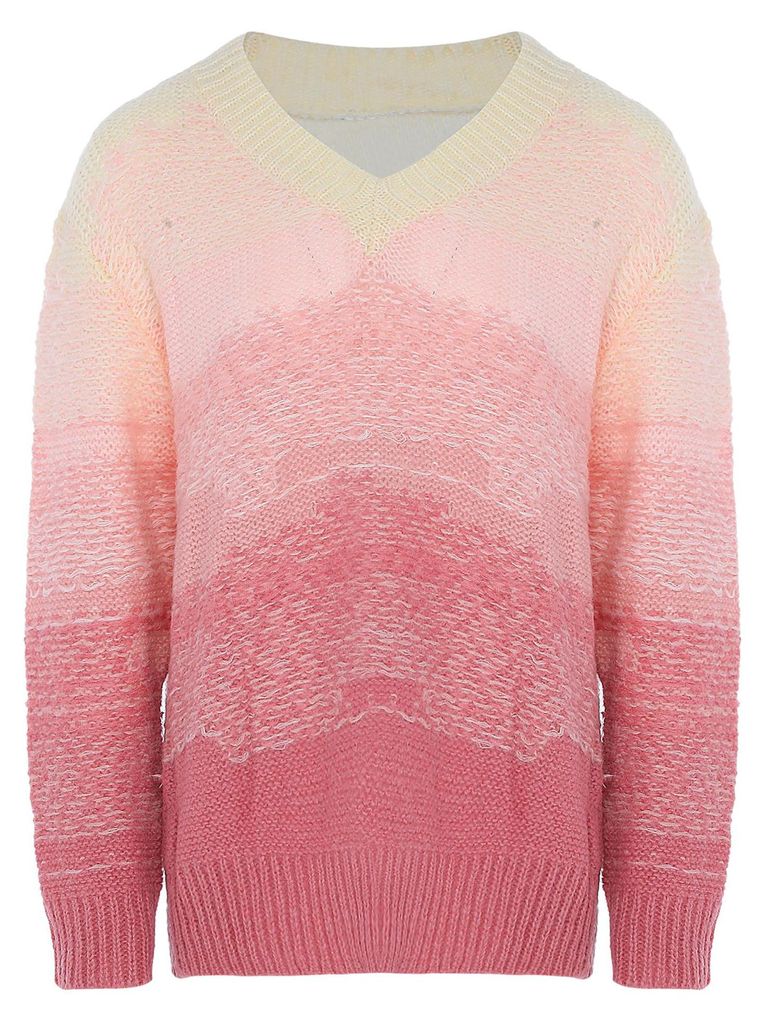 ALBEE damen pullover - rosa mehrfarbig, M/L