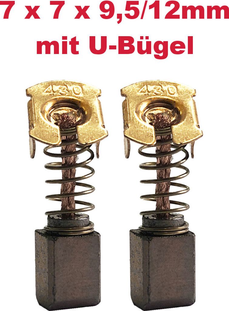 2x Kohlebürsten Motorkohlen 7x7x9,5/12mm für Makita Blechschere DJS161 BJS161 Laubbläser DUB361 BUB360 Bandsäge DPB180 BPB180 CB430 191971-3