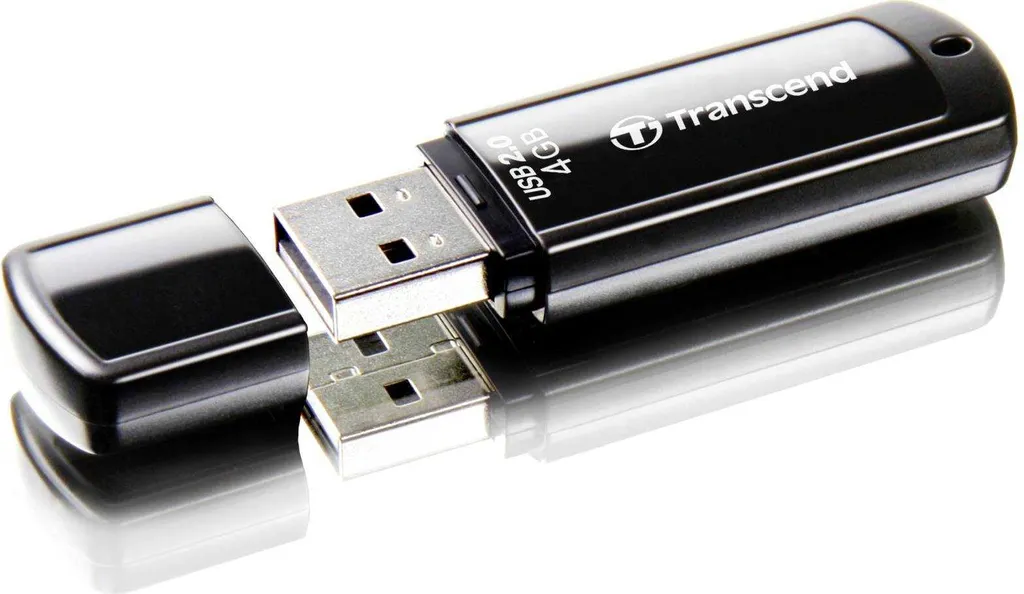 Transcend JetFlash 350 4GB USB 2.0 Nero - Pennetta Affidabile e Robusta
