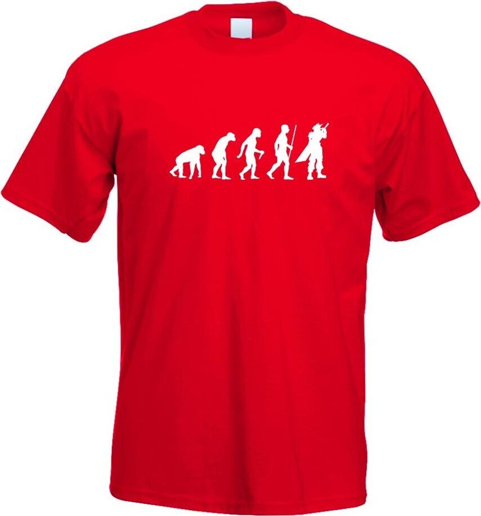 Kiwistar - T-Shirt - rot - RPG Hero Fantasy Evolution Motiv Bedruckt Funshirt Design Print - mit Motiv Bedruckt - Funshirt Design - Sport - Freizei...