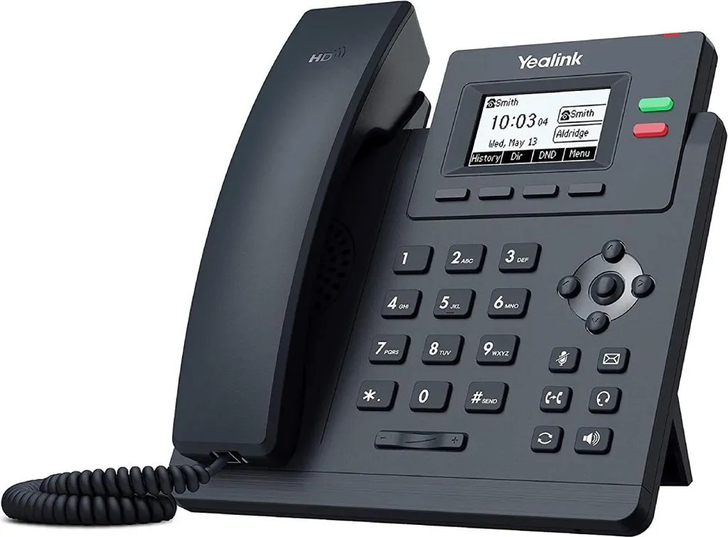 Yealink T31 IP Phone Nero | Audio HD e Doppia Linea per Smart Working
