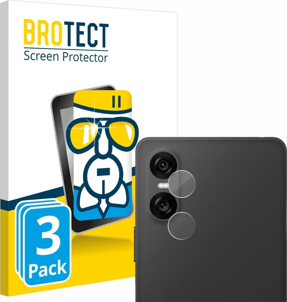 3x BROTECT Schutzglas für Sony Xperia 10 VI (NUR Kameraschutz) Schutzfolie Panzer Folie Glas Display Schutz klar