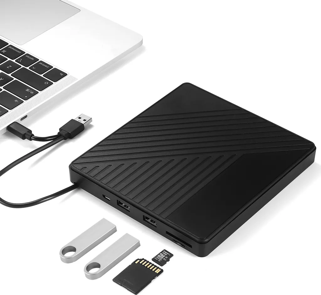 Graveur CD et lecteur DVD portable USB-C pour ordinateur sans lecteur