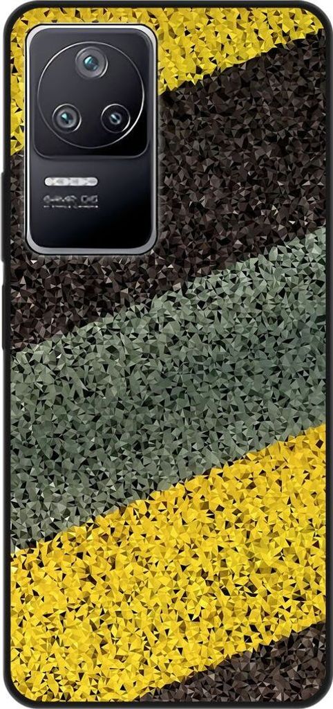 König Design Hülle kompatibel mit Xiaomi Poco F4 Kunststoff Soft Handyhülle - Handy Case Streifen Abstrakt