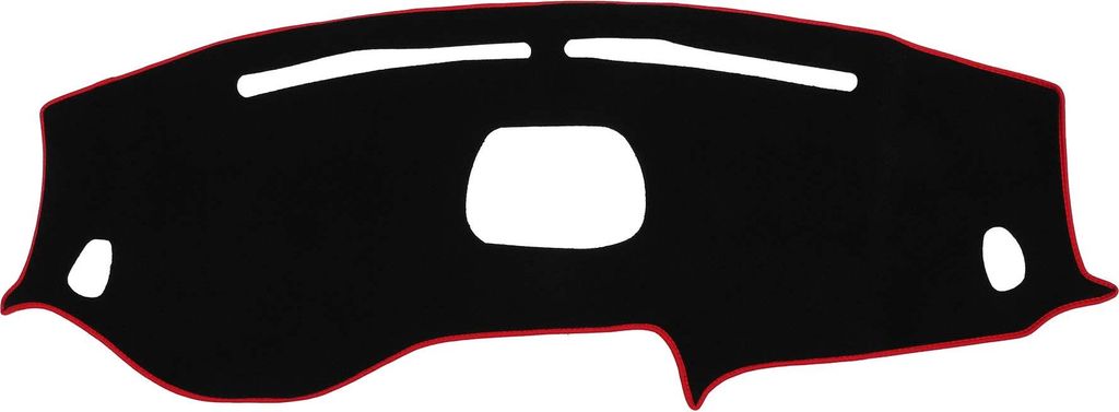 Armaturenbrett-Abdeckung kompatibel für Hyundai Tucson 2019-2021 mit Head-Up Display, Armaturenbrett-Abdeckung aus Polyester Schwarz, Rote Front A...