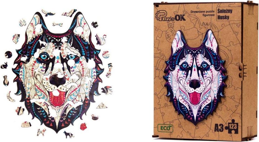 Holzpuzzle Husky Schneehund Puzzle Puza3-00902
