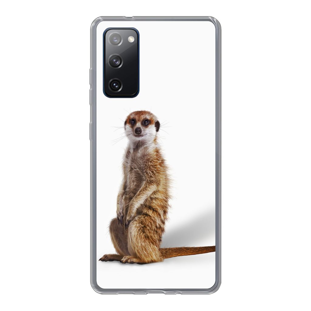 MuchoWow Handyhülle Schutzhülle Hülle für Samsung Galaxy S20 FE Erdmännchen - Tiere - Fell Silikon Softcase Handy Hülle - Abdeckung