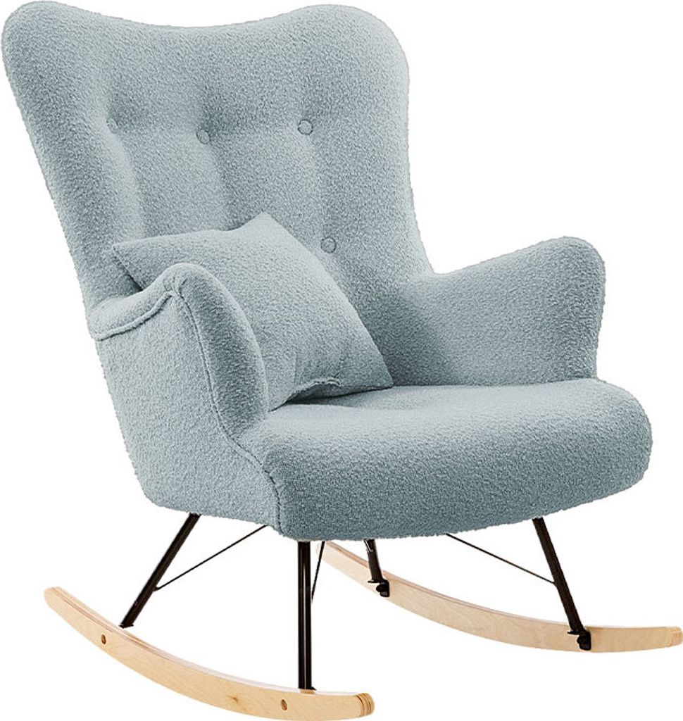 MIRJAN24 Schaukelsessel Zawil Boucle, Vintage Relaxsessel, Polstersessel, Wohnzimmersessel vom Hersteller (Farbe: Baloo 2086)