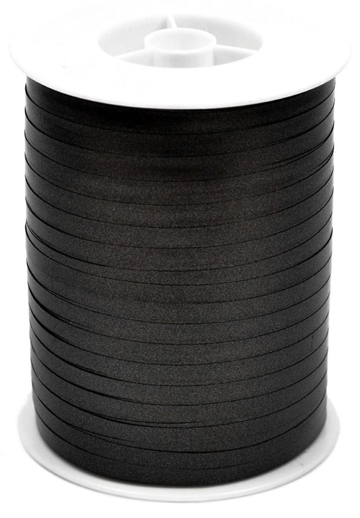 Geschenkband Ringelband 5mm x 500m Rolle Schwarz Produktbild 