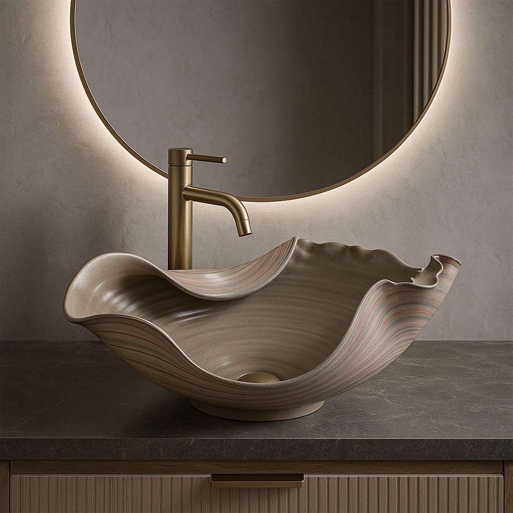 Lavabo Da Appoggio REA HM-17 Handmade ART Immagine del prodotto 