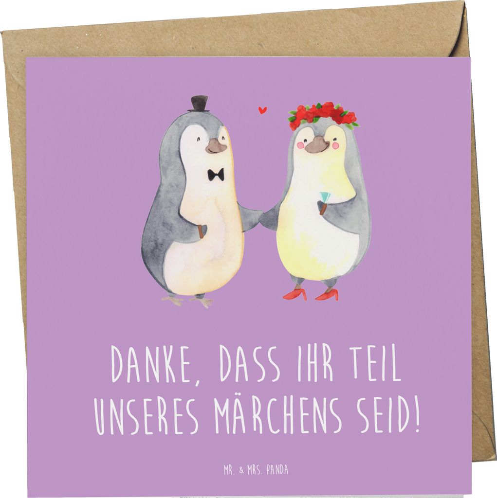 Mr. & Mrs. Panda Klappkarte Gastgeschenke Märchen - Produktbild 