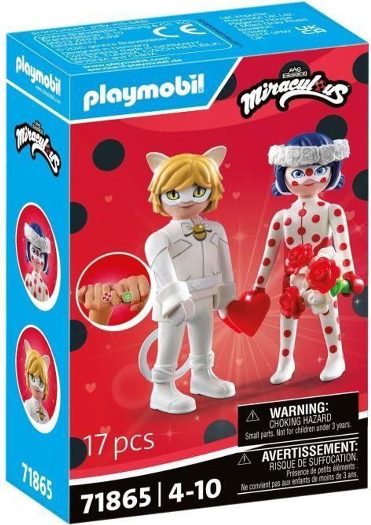 PLAYMOBIL Miraculous Mariage Ladybug & Chat Noir, 17 Teile, Ab 4 Jahren