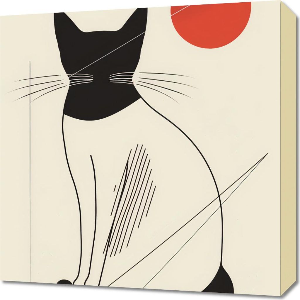 Bild 50x50cm Roter Kreis