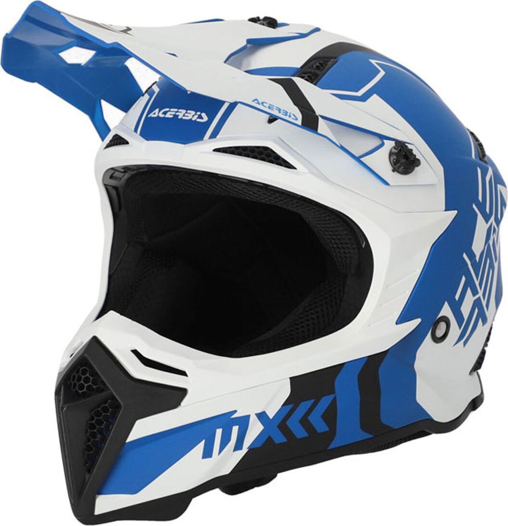 Acerbis Profile 5 Motocross Helm, weiß/blau, S (55/56)