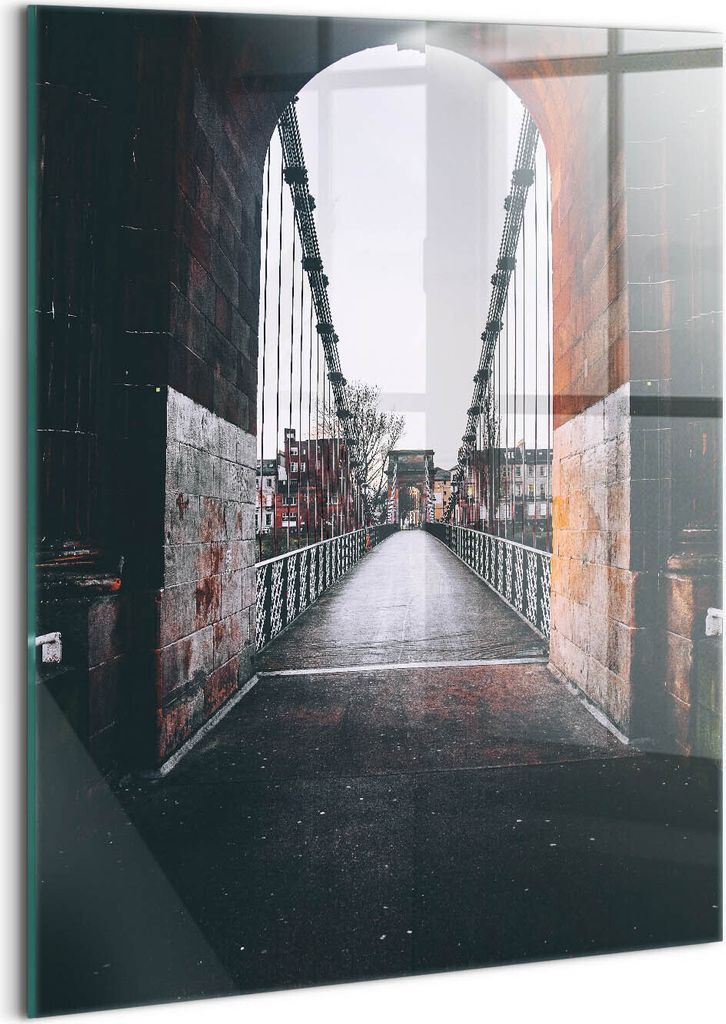 Designer Glasbild - Wandbild - Glas Bild - 60x80 cm - Betontunnel In Glasgow