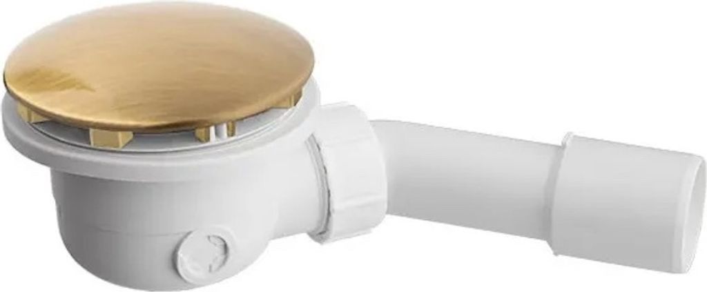 Ablaufgarnitur, Siphon Dusche, Badewanne Retro Bronze / Gold 90mm