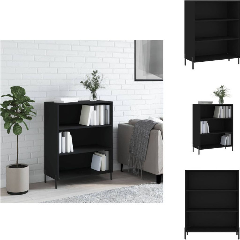 vidaXL Regalschrank Schwarz 69,5x32,5x90 cm Holzwerkstoff - Sideboards
