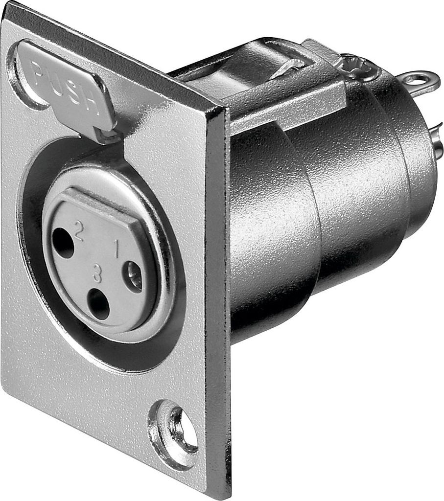 Goobay XLR 187-3, XLR FM, Stal nierdzewna, 1 szt. Zdjęcie produktu 