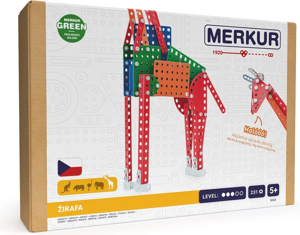 Jeu de construction Girafe Merkur : Maquette métallique 231 pièces