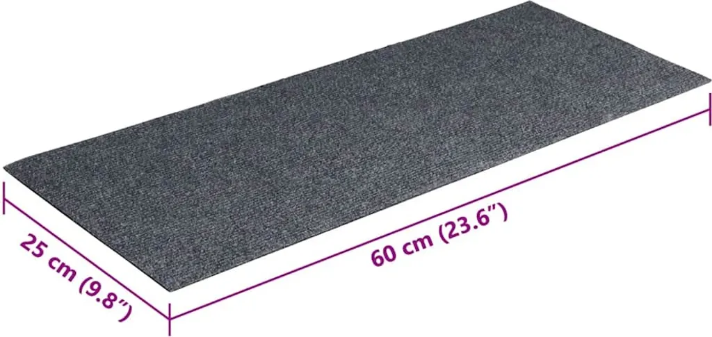 30 Tapis d'escalier Autoadhésifs 60x25 Gris - Sécurité Escalier Confort - 8