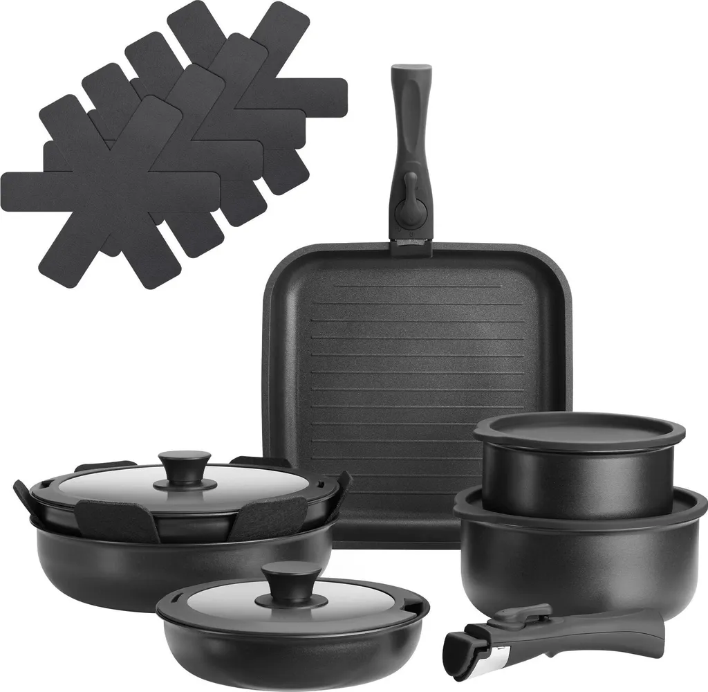 Batterie de cuisine induction 17 pièces avec revêtement PARMA