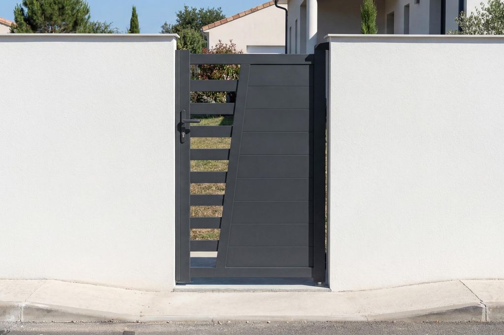 Tor 1m CERVINA H.160cm graues Aluminium