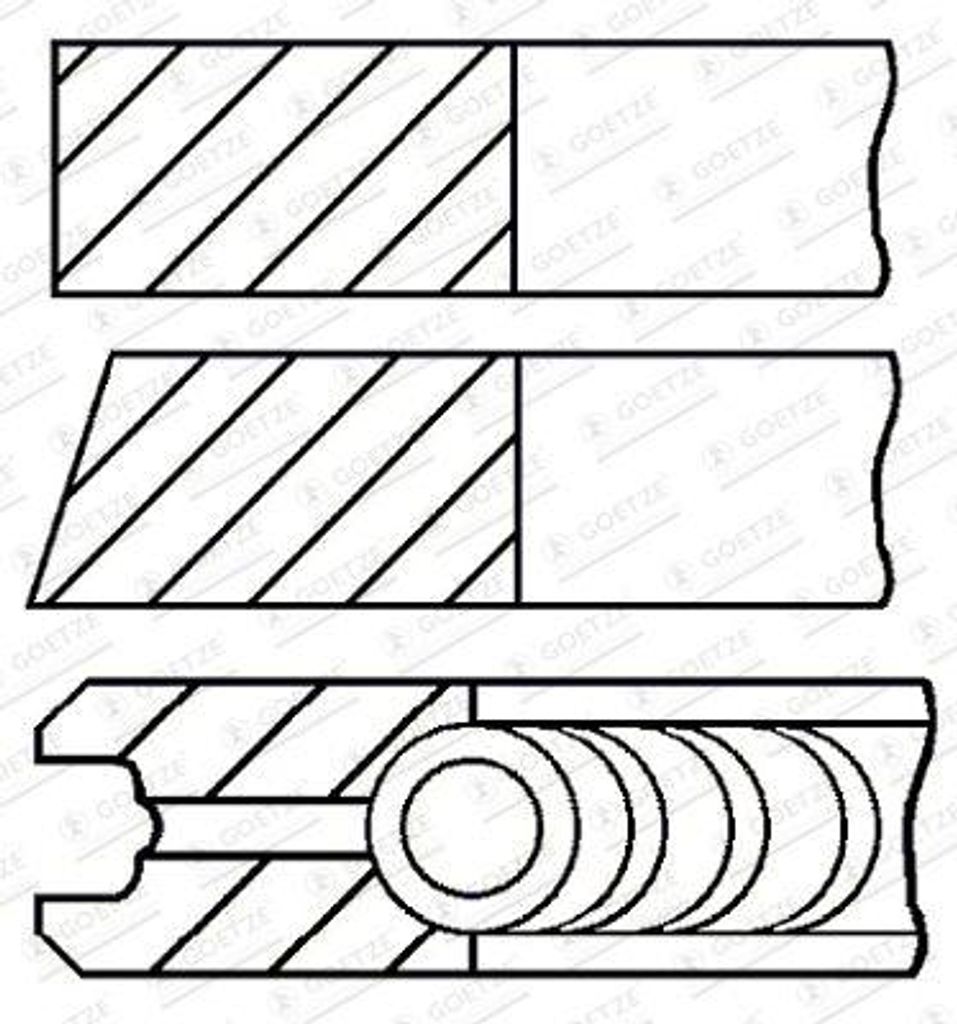 GOETZE ENGINE 08-425600-00 Kolbenringsatz OE 71752645 kompatibel mit EOS, Lancer, Magna, Space Wagon, Solenza, Meriva, Corsa D, Combo, Astra H, Ast...