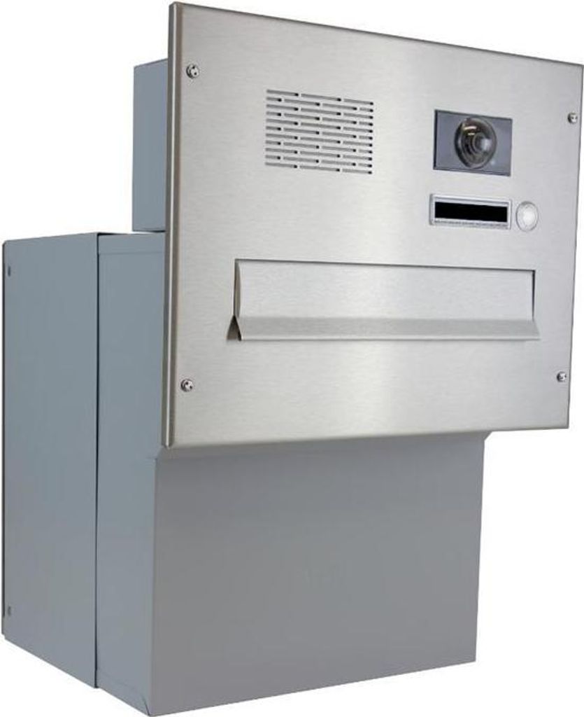 F-042 XXL Edelstahl Kamera Durchwurfbriefkasten mit Video 7 + AP
