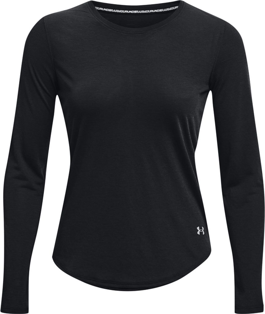 UNDER ARMOUR Streaker langarm Laufshirt Damen 001 - black/black/reflective L