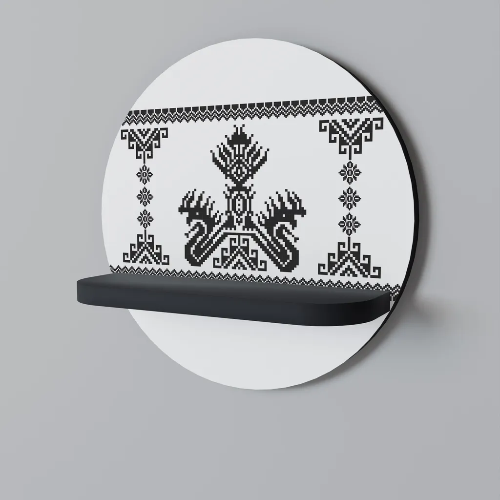 Petite étagère ronde noire pour ranger vos livres et objets déco