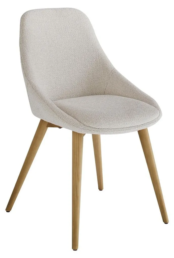 Chaise ergonomique écrue ALBA contre le mal de dos au salon