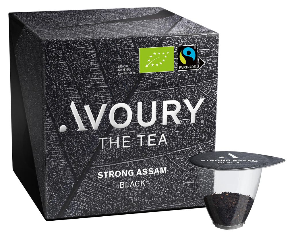 Avoury Black Tea | STRONG ASSAM | 8 Tee-Kapseln: Schwarzer Produktbild 