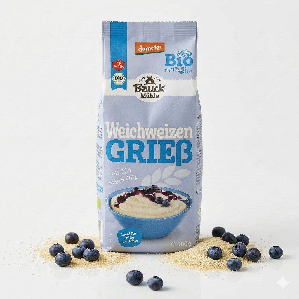 Bauckhof 4470, Grieß, 500 g Produktbild 