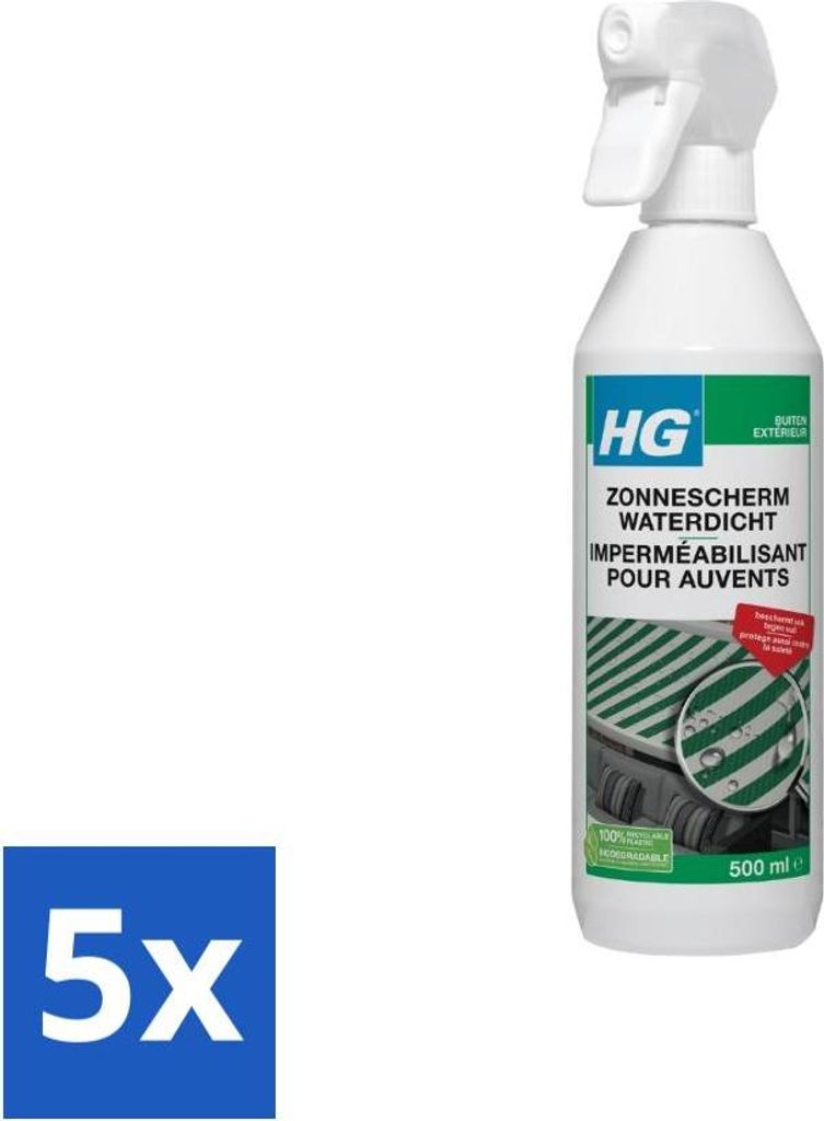 HG – Outdoor – Wasserfeste Sonnencreme – Schützt auch vor Schmutz – 500 ml - Vorteilspack - 5 Stücke