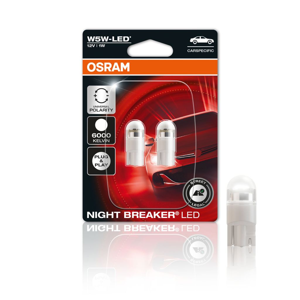 OSRAM NIGHT BREAKER LED W5W W2.1x9.5d 12 V/1