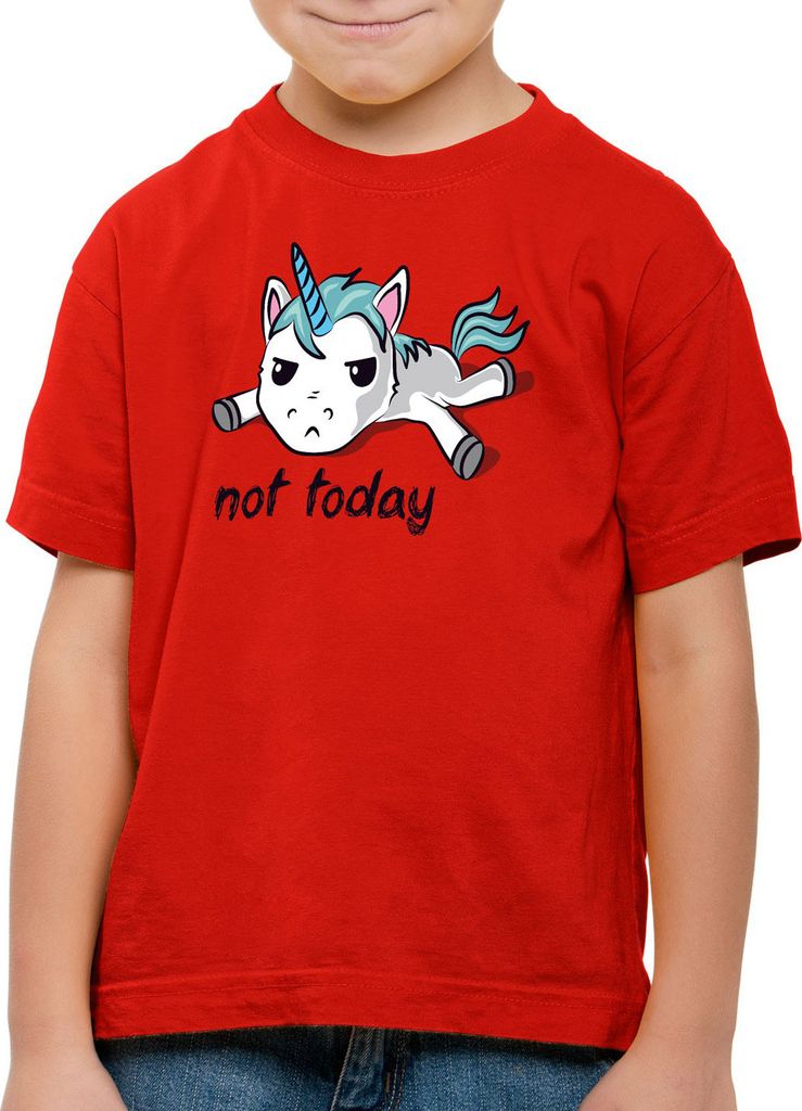 style3 Not today Unicorn Einhorn Kinder T-Shirt