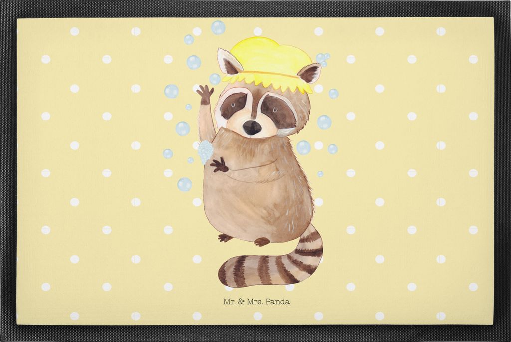 Mr. & Mrs. Panda Schmutzmatte Waschbär 60 x 90 cm - Gelb Produktbild 