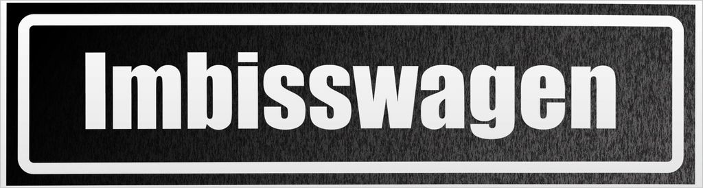 Kiwistar Imbisswagen invertiert Magnetschild Schild magnetisch - 30cm Schwarz - reflektierend - Magnetfolie für Auto PKW Kfz