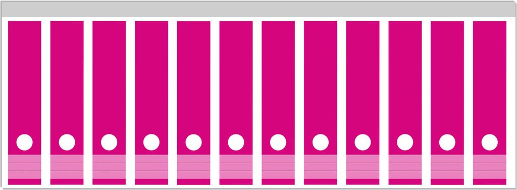 Wallario Ordnerrücken Sticker, selbstklebend für breite Ordner, 12 Stück, Motiv Pink