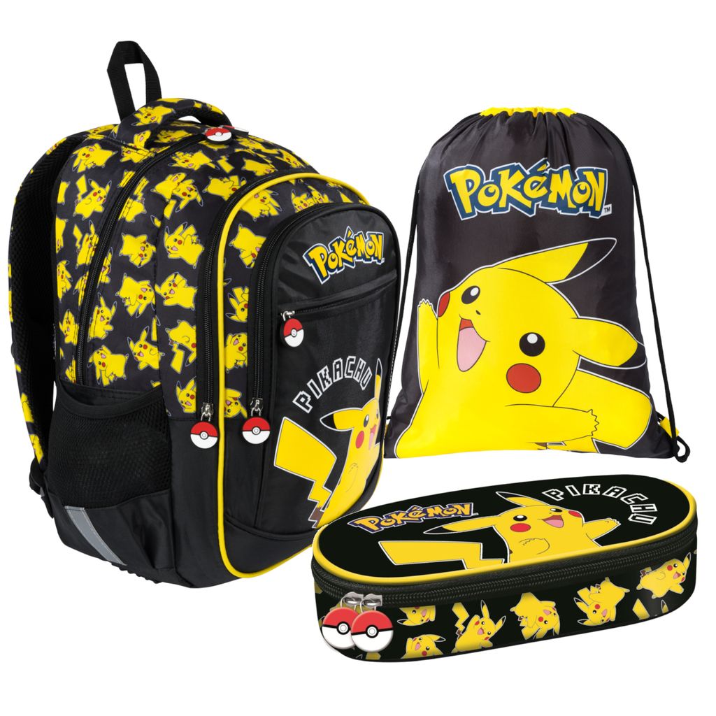 Pokemon Pikachu Rucksack 3-teiliges Schulset St. Majewski Produktbild 