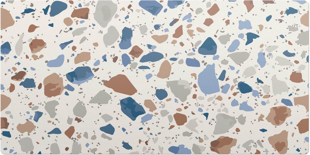 Terrazzo In Pastelltönen– Schreibtischunterlage – Schreibtisch Tischunterlage – 120x60 cm – Unterlage Groß Schreibtischmatte