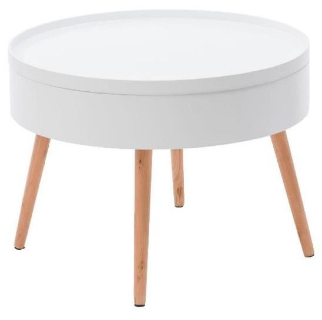 Table basse ronde avec rangement, 60 cm Image du produit 