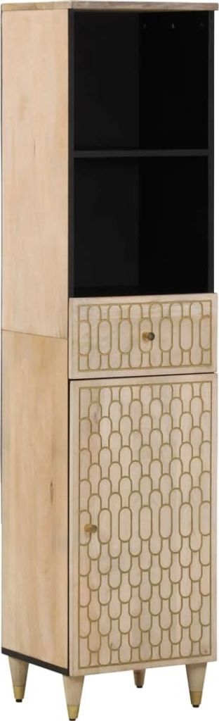 "2026 Promotion" Badschrank - Badezimmerschrank - 38x33x160 cm Massivholz Mango - Badezimmer CC21728