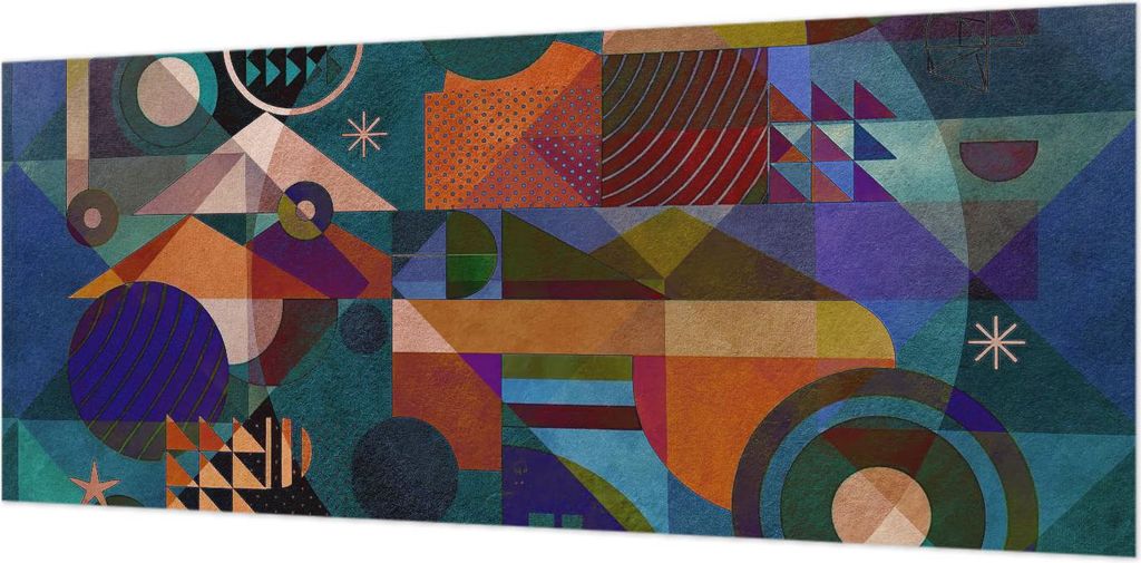 Wandtapete - Dekorative Tapete für Wohnzimmer- Tapetenfolie für Wanddekoration - 208x146 cm - Geometrische Kunst