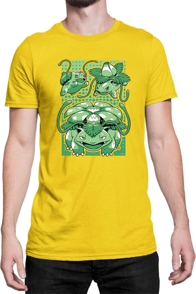 Herren T-Shirt Japan Manga Anime Comics Pokemon 047, Man L / Gelb