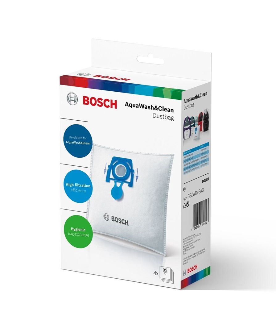 A product box for Bosch vacuum cleaner dustbags.