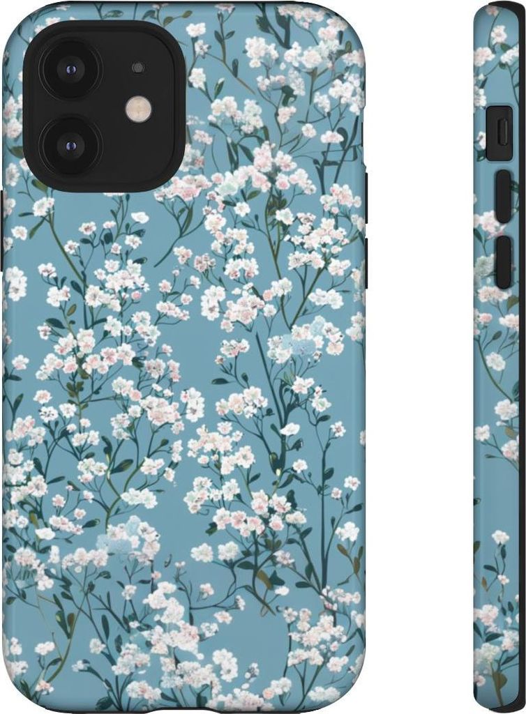 Zartes Schleierkraut-Blumenmuster – Hülle Kompatibel mit iPhone 12